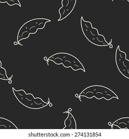 Peas doodle seamless pattern background