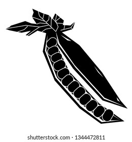 Peas flat illustration on white