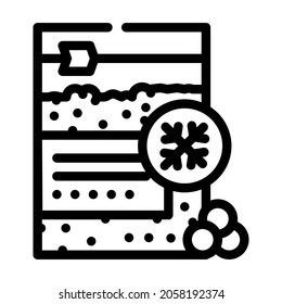peas frozen vegetable line icon vector. peas frozen vegetable sign. isolated contour symbol black illustration