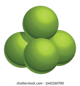 Peas grain icon. Cartoon of peas grain vector icon for web design isolated on white background