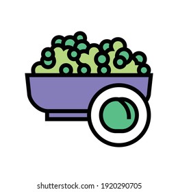 peas groat color icon vector. peas groat sign. isolated symbol illustration