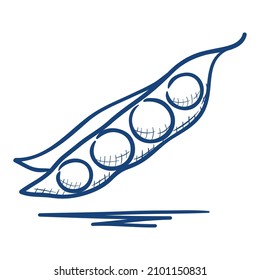  Pois. Illustration vectorielle dessinée à la main.