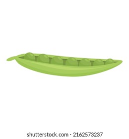 Peas icon cartoon vector. Green plant. Sweet vegetable