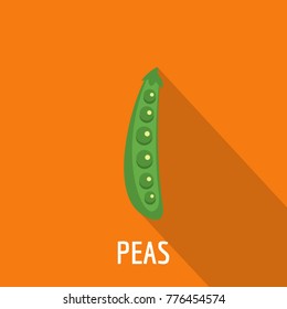 Peas icon. Flat illustration of peas vector icon for web