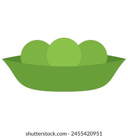 icono de guisantes con estilo plano