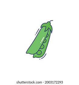 peas Icon Isolated On White Background 