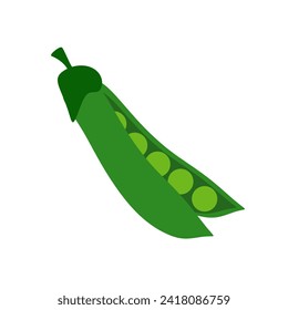 Peas icon isolated on white background. Vegetables concept.  Vector illustration.