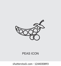 peas icon. line peas icon from agriculture collection. Use for web, mobile, infographics and UI/UX elements. Trendy peas icon.