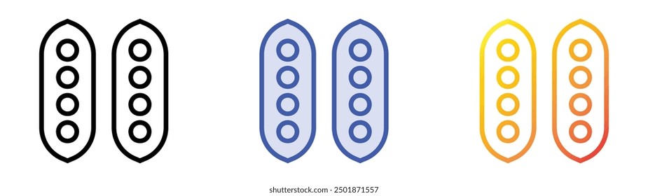 peas icon. Linear, Blue Fill and Gradient Style Design Isolated On White Background