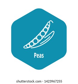 Peas icon. Outline peas vector icon for web design isolated on white background