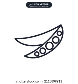 Peas icon symbol template for graphic and web design collection logo vector illustration