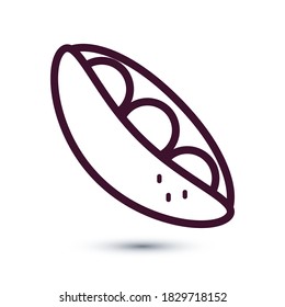 Erbsen Icon dünne Linie für Web und mobile, moderne minimalistische flache Design. Eps10 Vektorgrafik.