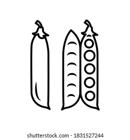 Peas icon in trendy flat design