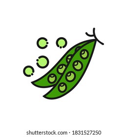 Peas icon in trendy flat design