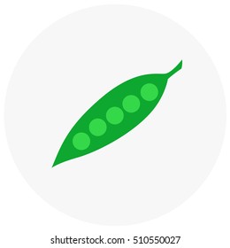 Peas icon in trendy flat style isolated on color background. Vegetables symbol for your design, logo, UI. Vector illustration, EPS10. Flat style.