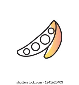 peas icon vector design with sadow style. nut and bean icon