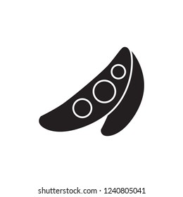 peas icon vector glyph style. nut and bean icon
