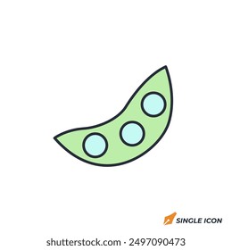 Peas icon vector illustration. Peas symbol isolated on white background
