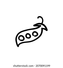 peas icon in vector. Logotype - Doodle