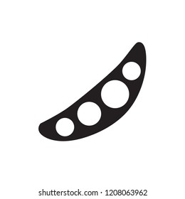 peas icon vector. vegetable icon glyph style