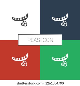 peas icon white background. Editable filled peas icon from agriculture. Trendy peas icon for web and mobile.