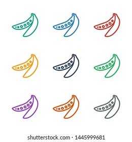 peas icon white background. Editable outline peas icon from health. Trendy peas icon for web and mobile.