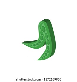 Peas isometric left top view 3D icon