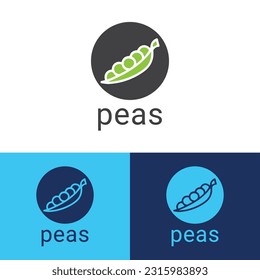 Peas Logo design vector template,