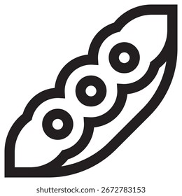 Erbsen Modern Vector Icon - Minimal Illustration Symbol Template für Web Mobile App UI Design