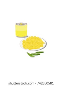 Peas on a plate