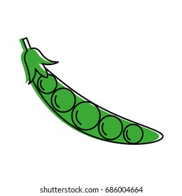 peas in a pod vegetable icon image 