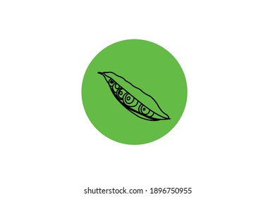 Peas thin line design icon