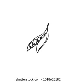 peas vector draw