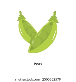 Peas Vector Flat Icon Design illustration Symbol on White background EPS 10 File