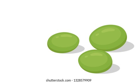 Peas vector. free space for text. wallpaper. copy space.
