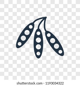 Peas vector icon isolated on transparent background, Peas transparency logo concept