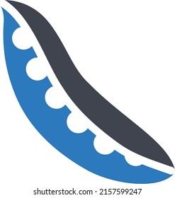 Erbsen Vektorgrafik auf transparentem Hintergrund. Hochwertige Symbole. Glyphen Vektorsymbole für Konzept und Grafikdesign.