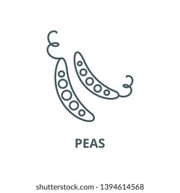 Peas vector line icon, linear concept, outline sign, symbol