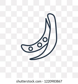 Peas vector outline icon isolated on transparent background, high quality linear Peas transparency concept can be used web and mobile