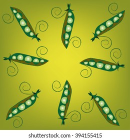Peas vector pattern