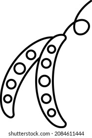 Peas Vegetable Icon Vector Outline