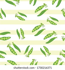 Peas Vegetable Seamless Pattern would be perfect for fabric, textile, gift wrap, wallpaper, surface designer, background, backdrop, and ornament.