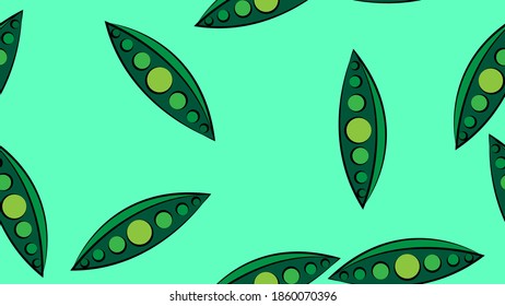 Peas Vegetable Seamless Pattern would be perfect for fabric, textile, gift wrap, wallpaper, surface designer, background, backdrop, and ornament.