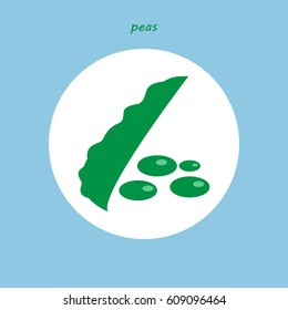 Peas, vegetables. icon, logo, symbol.