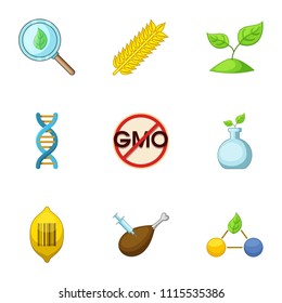 Peasant farm icons set. Cartoon set of 9 peasant farm vector icons for web isolated on white background