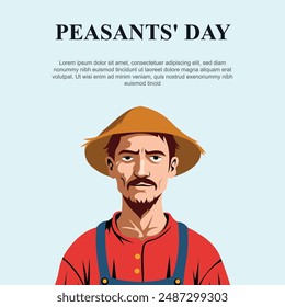 Peasants Day background. Vector illustration.