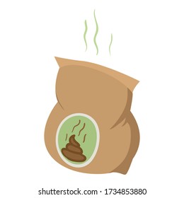 Peat package icon. Isometric of peat package vector icon for web design isolated on white background