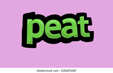 PEAT writing vector design on pink background