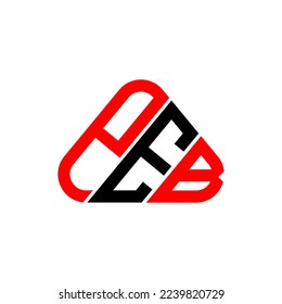 Logo de la carta PEB diseño creativo con gráfico vectorial, logotipo PEB simple y moderno.