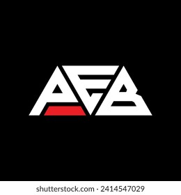 PEB triangle letter logo design with triangle shape. PEB triangle logo design monogram. PEB triangle vector logo template with red color. PEB triangular logo Simple, Elegant, and Luxurious design.